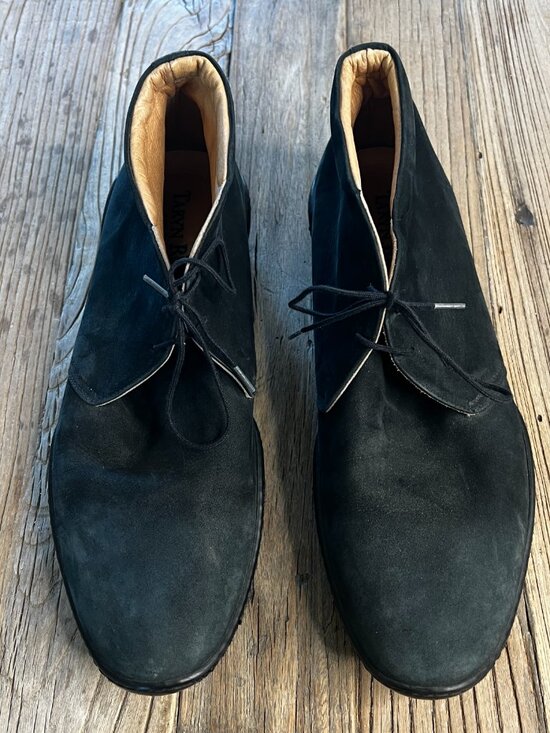 Taryn Rose Men\'s Chukka Boots Size 45 EU Made In Italy Black Nubuck Rare main image 5